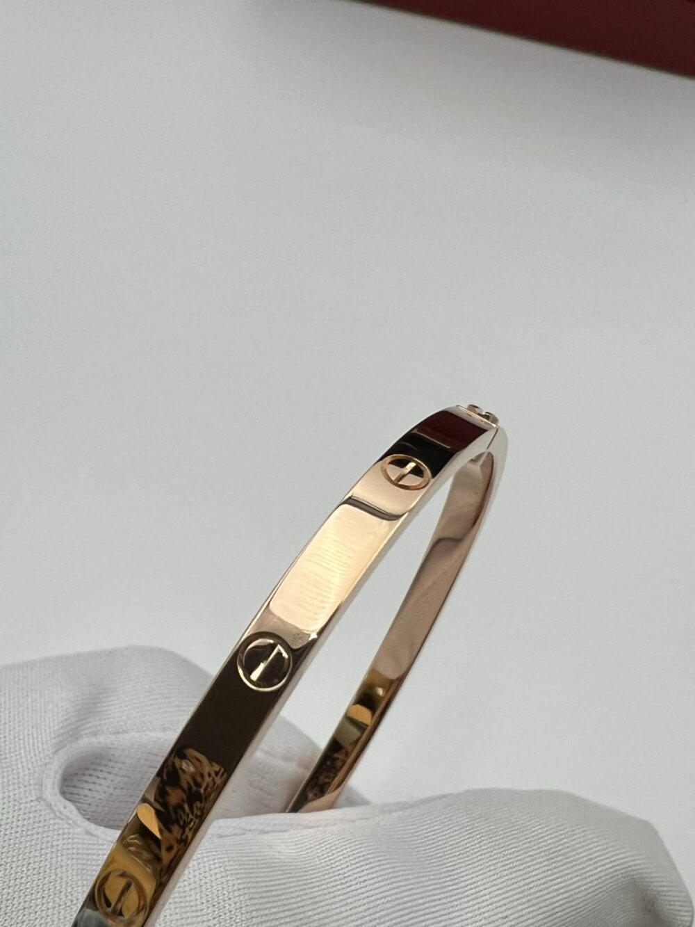 Authentic Cartier LOVE Bracelet Small Model 18K Rose Gold Size 17 Full Set - Picture 4 of 11